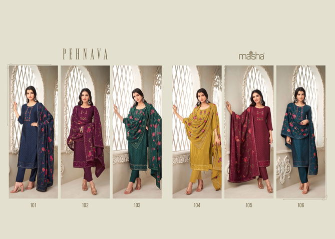 Pehnawa By Maisha 101 To 106 Salwar Kameez Catalog